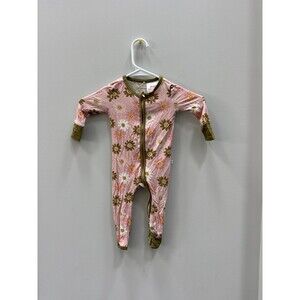 Posh Peanut Smiley Face Flowers Groovy Pajamas 6/9 Months